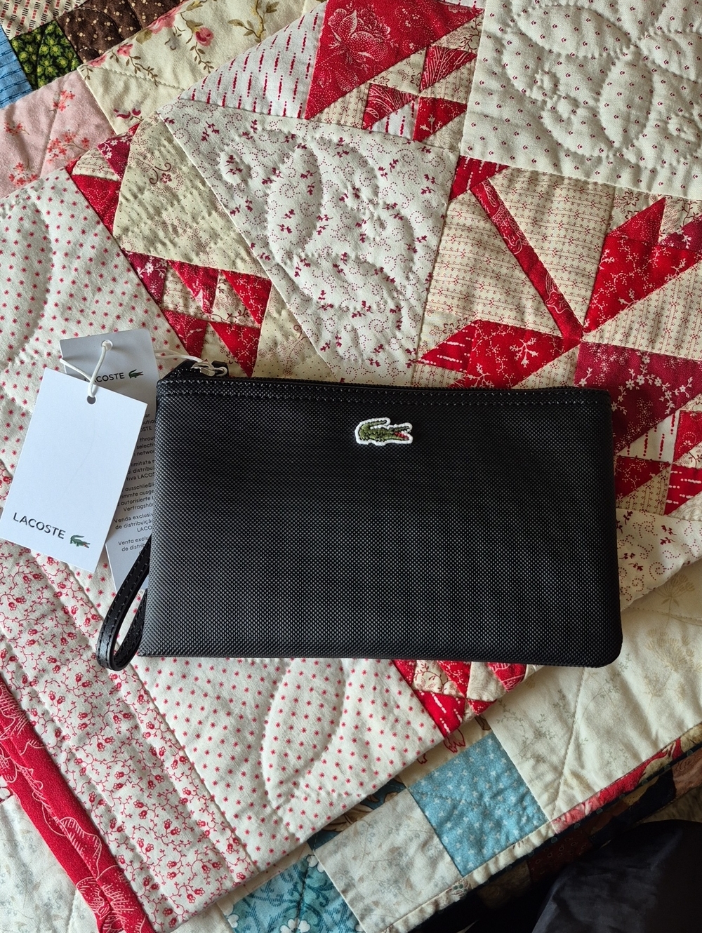 Lacoste Black Wristlet